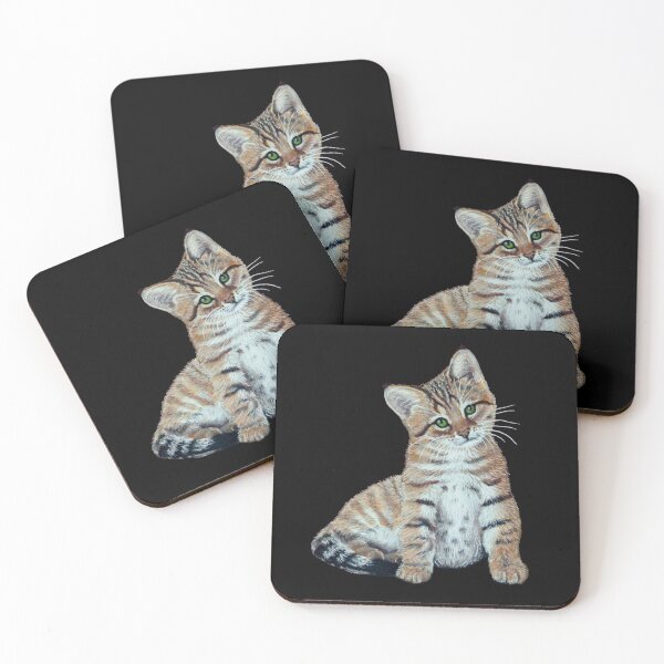 Item preview, Sitting tabby kitten - acrylic painting version designed and sold by SylvieG18.