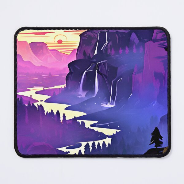 Item preview, Experience the Beauty of Nature with a Minimalist Mountain River View Print designed and sold by supeart.