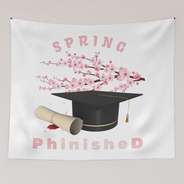 Item preview, PhD Finished - celebration of graduation from university with girly cherry blossoms designed and sold by Lady-Frost.