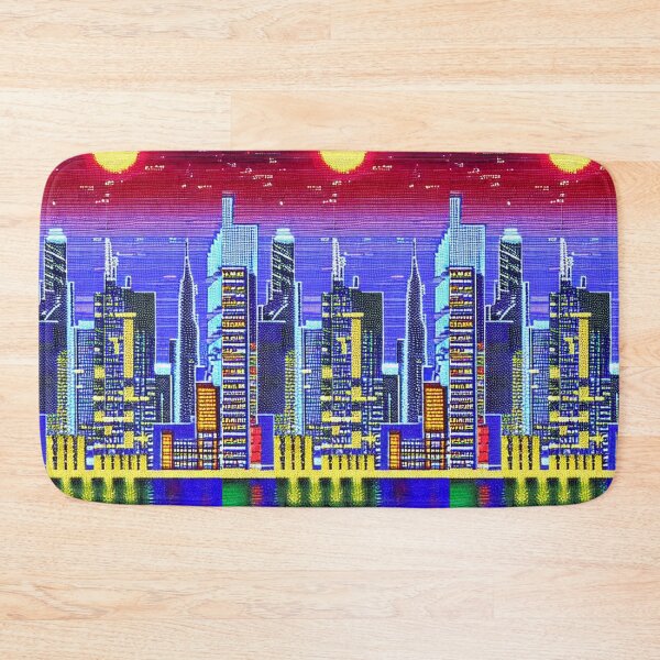 Item preview, 8-bit style cityscape designed and sold by PixelDripped.