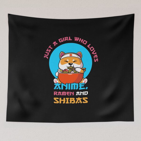 Item preview, Just a girl who loves anime, ramen and shibas designed and sold by Shirt-Expert.