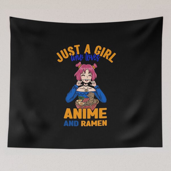 Item preview, Just a girl who loves anime, ramen and shibas designed and sold by Shirt-Expert.