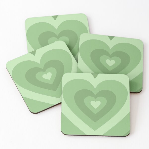 Item preview, Green Heart Print Pattern designed and sold by shopzarajade.