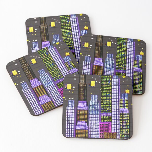 Item preview, 8-bit style cityscape designed and sold by PixelDripped.