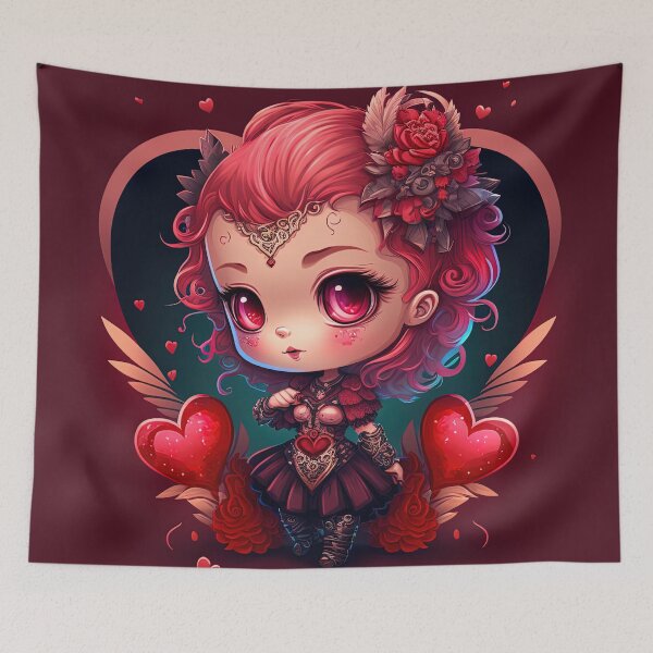 Item preview, Cute Chibi Valentine Girl designed and sold by Juliascutecornr.