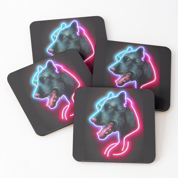 Item preview, Dog lover | Cute neon dog head  designed and sold by MrDoze.