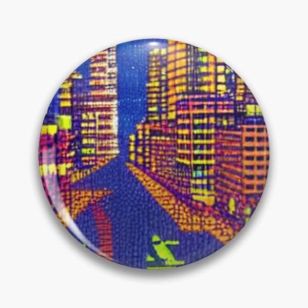 Item preview, 8-bit style cityscape designed and sold by PixelDripped.
