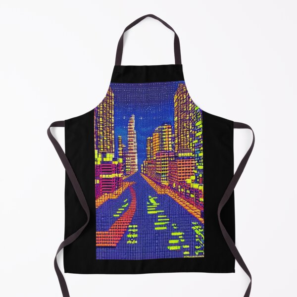 Item preview, 8-bit style cityscape designed and sold by PixelDripped.