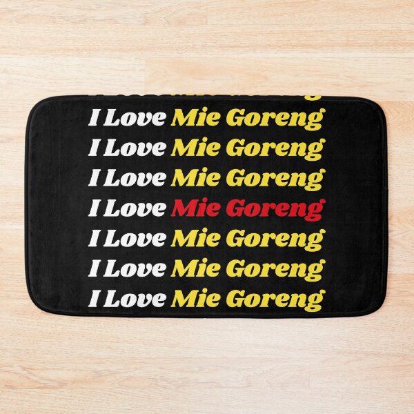 Item preview, 'I Love Mie Goreng' Indonesian Traditional Food - Delicious Text Based Design designed and sold by Ridiculam Toga.