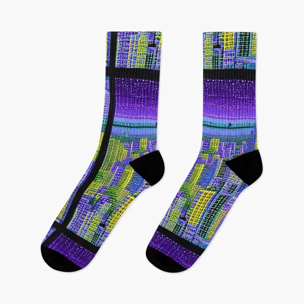 Item preview, 8-bit style cityscape designed and sold by PixelDripped.