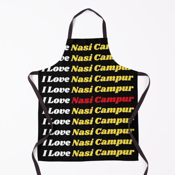 Item preview, 'I Love Nasi Campur' Indonesian Traditional Food - Delicious Text Based Design designed and sold by Ridiculam Toga.