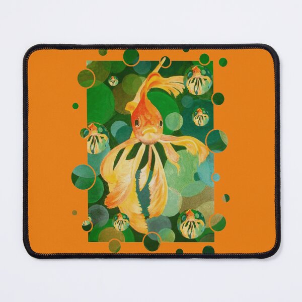 Item preview, Vermilion Goldfish Swimming In Green Bubbles designed and sold by taiche.