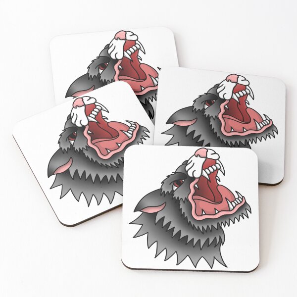 Item preview, Angry Wolf - Traditional Tattoo Style designed and sold by Ames-O-Art.