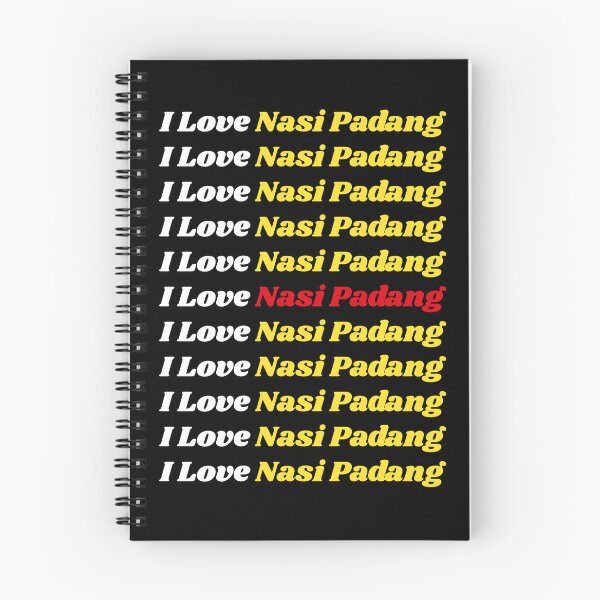 Item preview, 'I Love Nasi Padang' Indonesian Traditional Food - Delicious Text Based Design designed and sold by Ridiculam Toga.