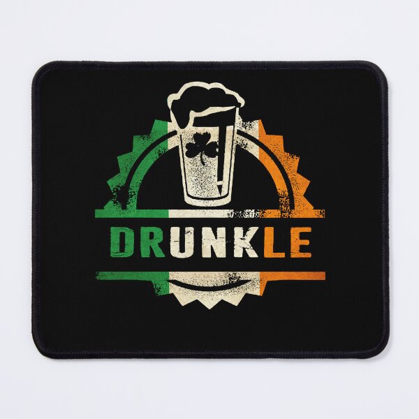Item preview, Irish Drunkle Drunk Uncle Beer Irish Flag Colors Distressed retro Vintage Look designed and sold by funnytshirtemp.
