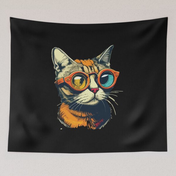 Item preview, Vintage Style Anthropomorphic Cat Wearing Goggles designed and sold by Xx4thseasonxX.
