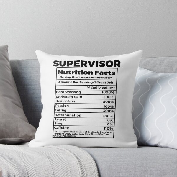 Item preview, Supervisor Nutritional Facts designed and sold by TeesYouWant.
