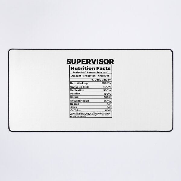 Item preview, Supervisor Nutritional Facts designed and sold by TeesYouWant.