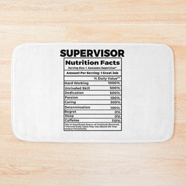 Item preview, Supervisor Nutritional Facts designed and sold by TeesYouWant.