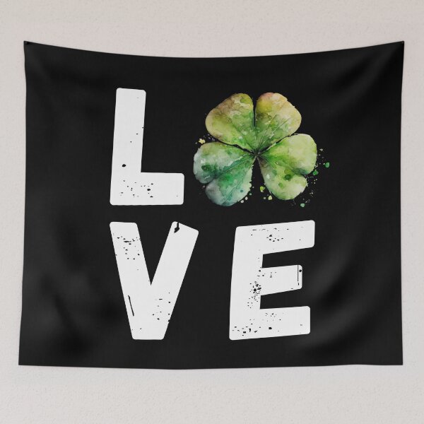 Item preview, Irish Love Shamrock designed and sold by dogslovewindows.
