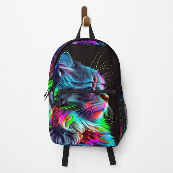 Item preview, Neon American Curl Cat designed and sold by PipikaArt.