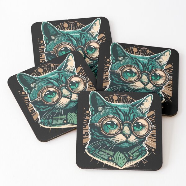 Item preview, Vintage Style Anthropomorphic Cat Wearing Goggles designed and sold by Xx4thseasonxX.