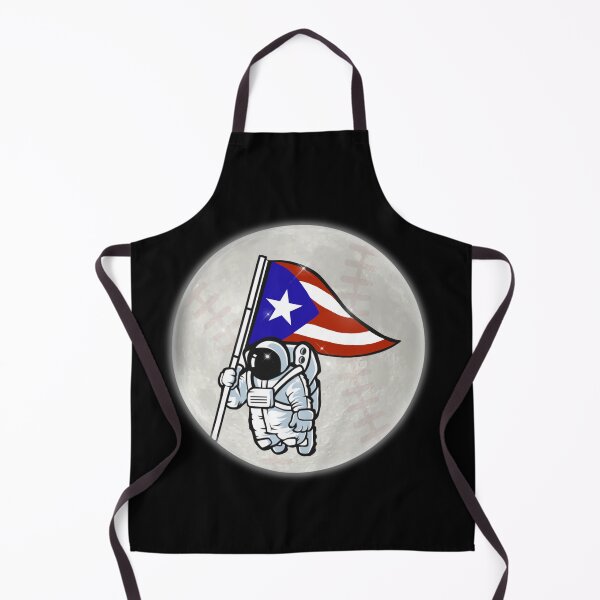 Item preview, Puerto Rican Space Astronaut Waving the Puerto Rico Flag In Outer Space In Front of a Baseball Moon designed and sold by cultura143.