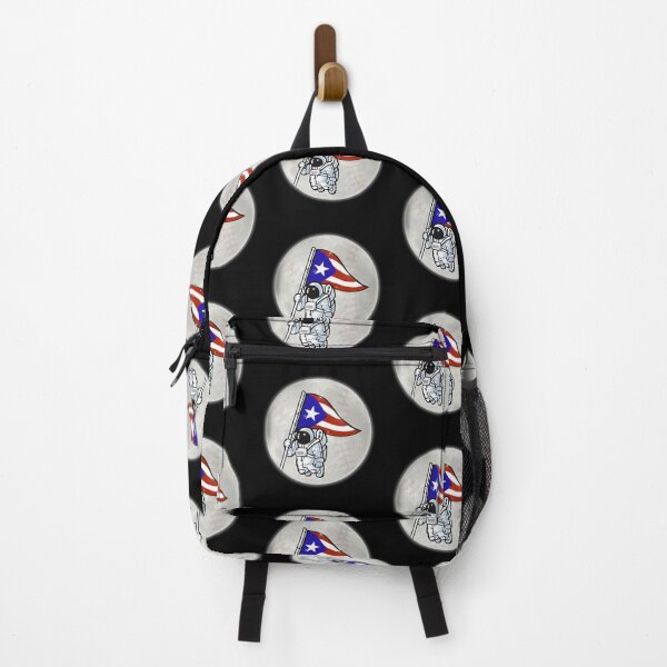 Item preview, Puerto Rican Space Astronaut Waving the Puerto Rico Flag In Outer Space In Front of a Baseball Moon designed and sold by cultura143.