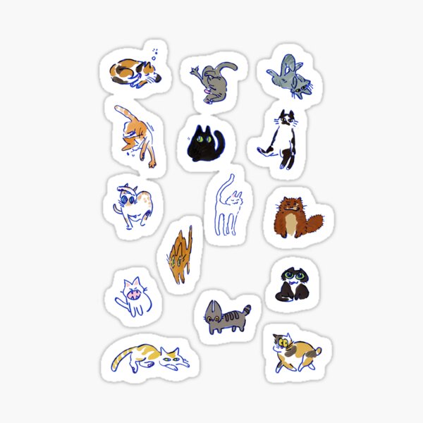 Cat Sheet Stickers for Sale