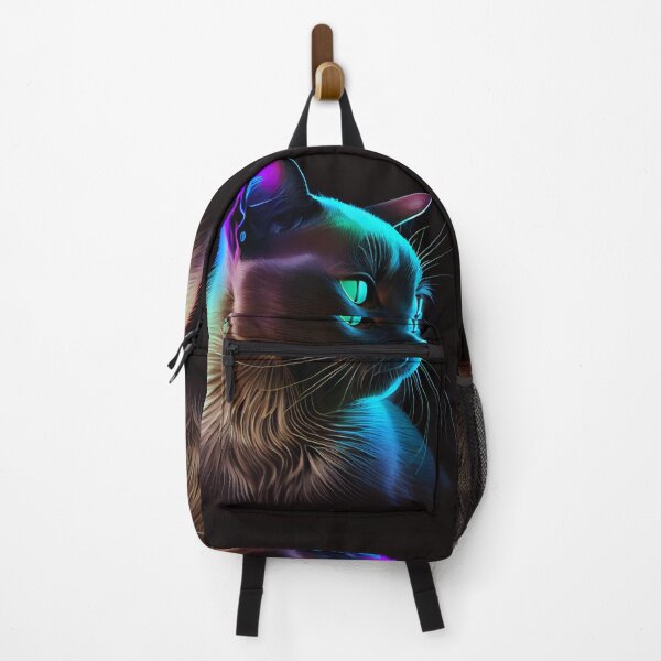 Item preview, Neon Burmese Cat designed and sold by PipikaArt.