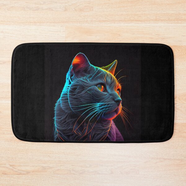 Item preview, Neon Chartreux Cat designed and sold by PipikaArt.