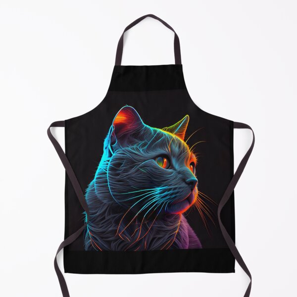 Item preview, Neon Chartreux Cat designed and sold by PipikaArt.