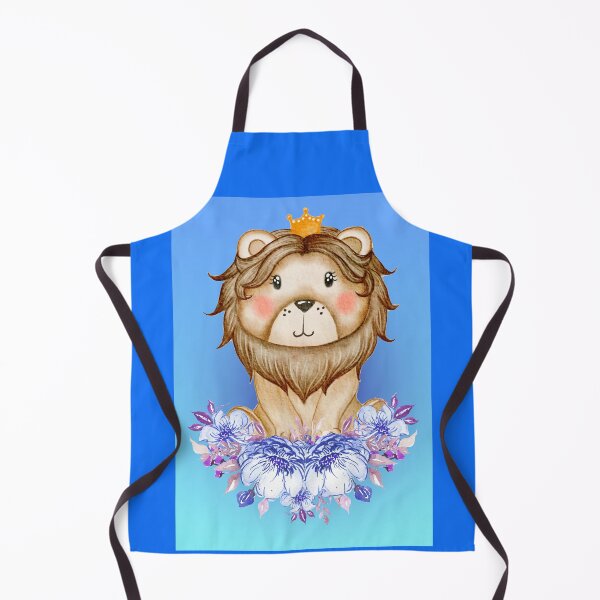Item preview, baby lion on a blue background  designed and sold by trickydee.