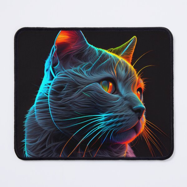 Item preview, Neon Chartreux Cat designed and sold by PipikaArt.