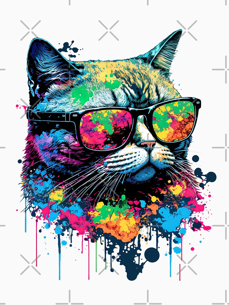 Cat Wearing Sunglasses  Cat Wearing Shades Classic T-Shirt for