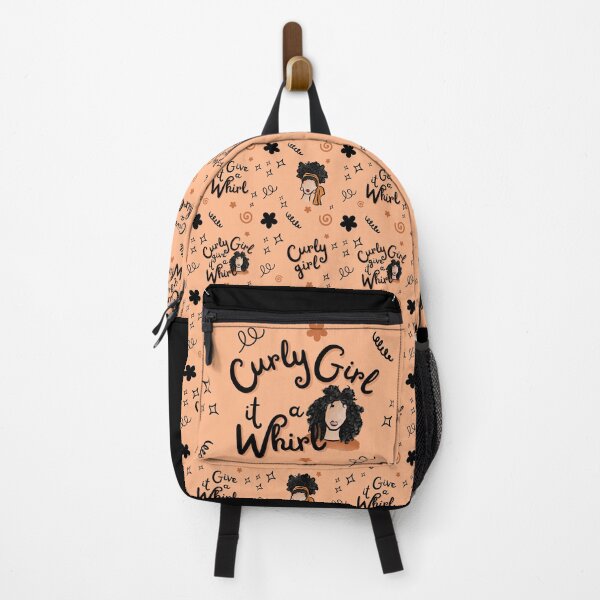 Item preview, Curly Girl - Give it a Whirl (Black) designed and sold by Curly-Cuties.