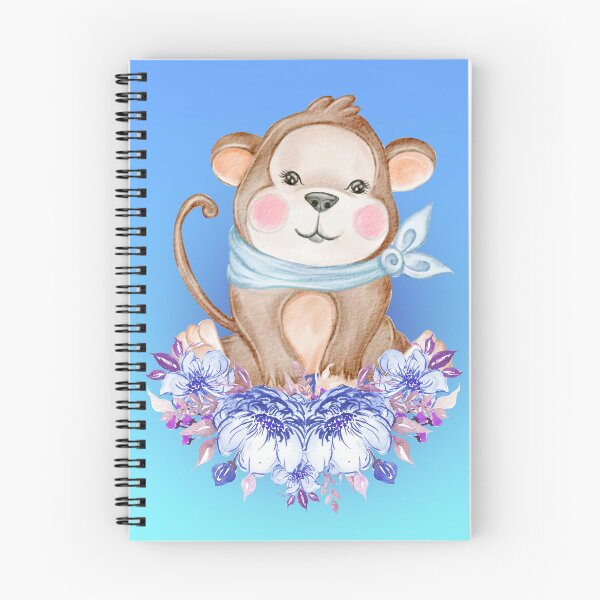 Item preview, baby monkey on a blue background  designed and sold by trickydee.