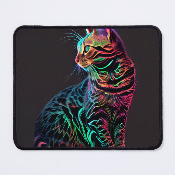 Item preview, Neon Bengal Cat designed and sold by PipikaArt.