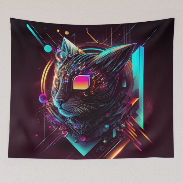 Item preview, CyberSpace Cat designed and sold by chaoticabstract.
