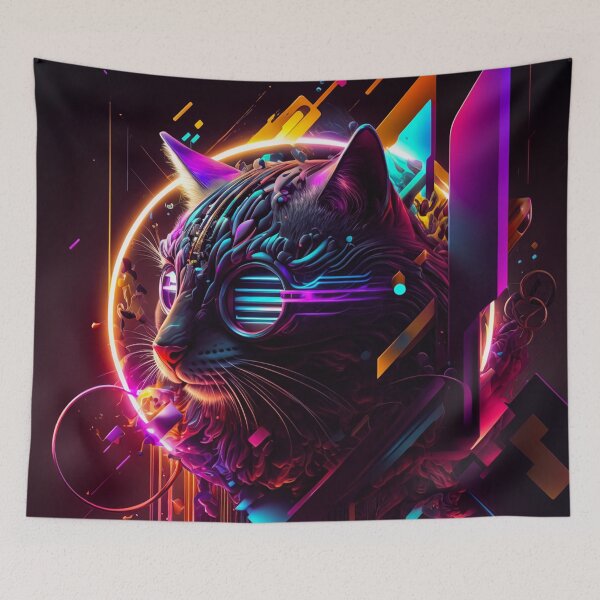 Item preview, CyberSpace Cat designed and sold by chaoticabstract.