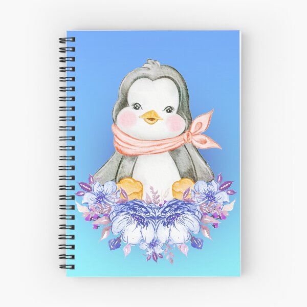 Item preview, baby penguin on a blue background designed and sold by trickydee.