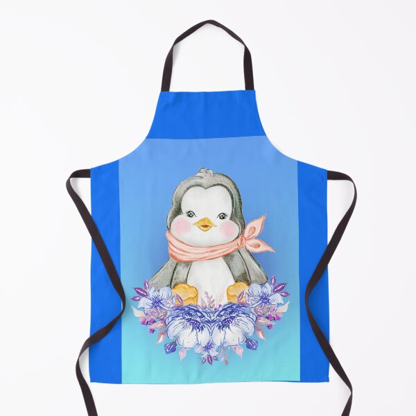 Item preview, baby penguin on a blue background designed and sold by trickydee.