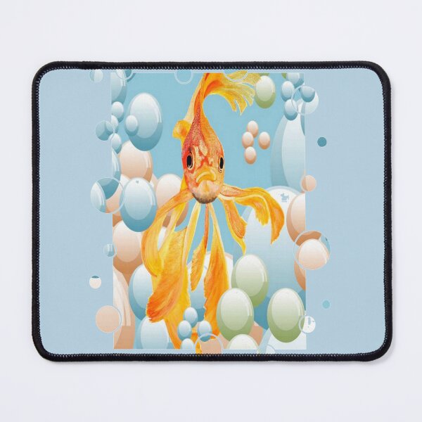 Item preview, Cute Fantail Goldfish Swimming In Bubbles designed and sold by taiche.