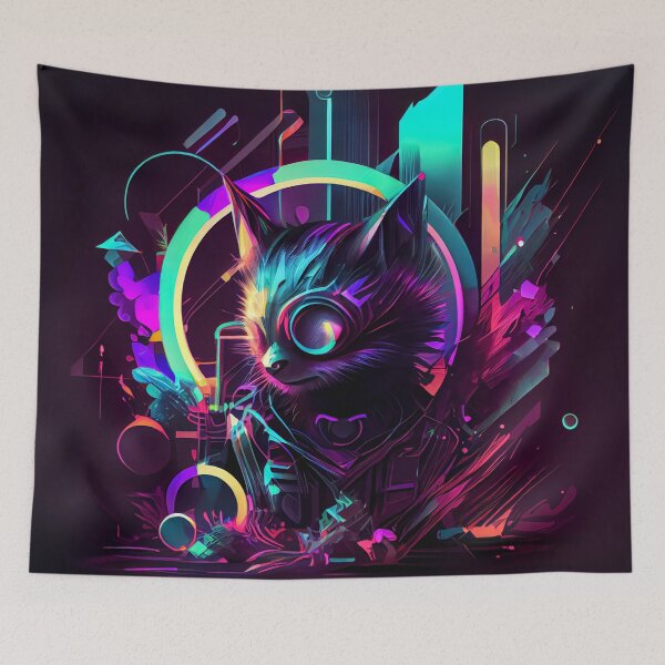 Item preview, CyberSpace Cat designed and sold by chaoticabstract.