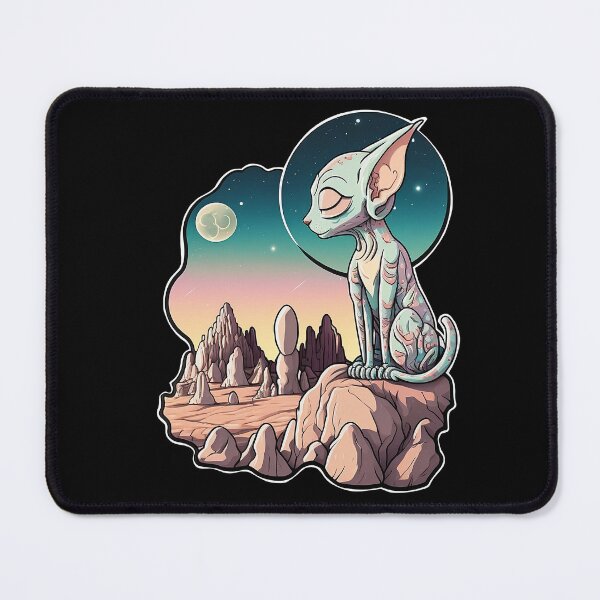 Item preview, Sphynx Cat - Extraterrestrial Lovecraft Landscape designed and sold by ro83land.