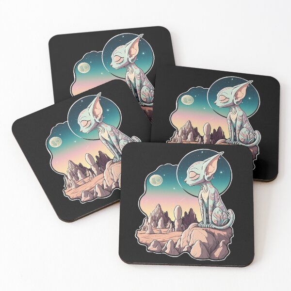 Item preview, Sphynx Cat - Extraterrestrial Lovecraft Landscape designed and sold by ro83land.