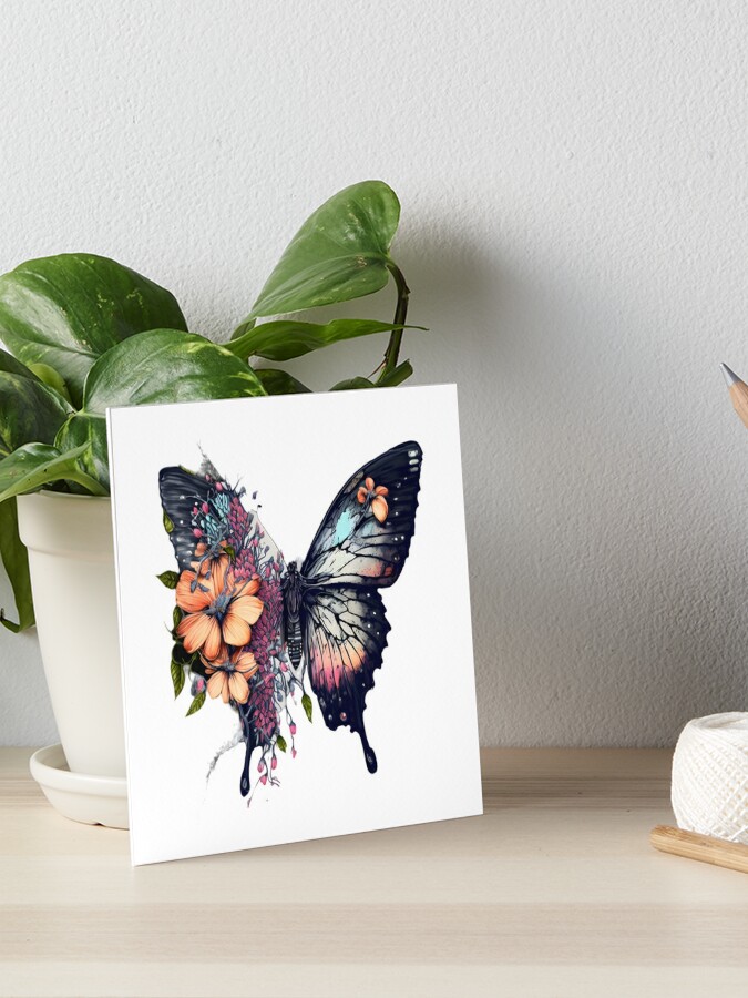 Folk Butterfly Art Print — mirdinara