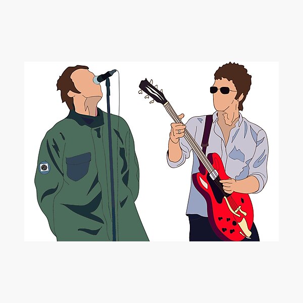 Liam and Noel Gallagher Photographic Print