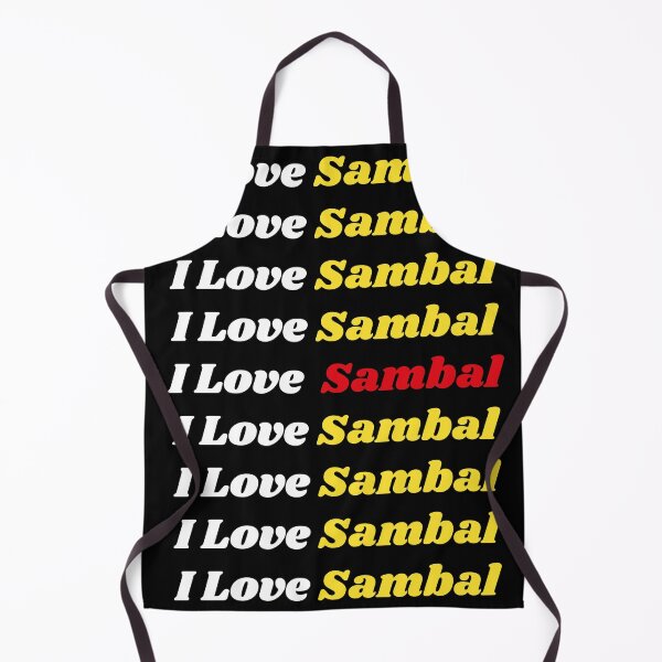 Item preview, 'I Love Sambal' Indonesian Traditional Food - Delicious Text Based Design designed and sold by Ridiculam Toga.