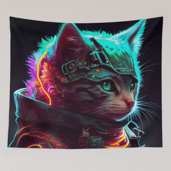 Item preview, Cyberpunk Cat designed and sold by chaoticabstract.